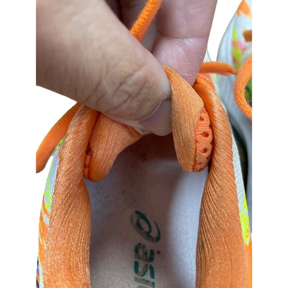 Asics Gel Nimbus 25 Tokyo Edition wms white orange run sneakers Sz 7 SKU 9379 - Picture 8 of 12